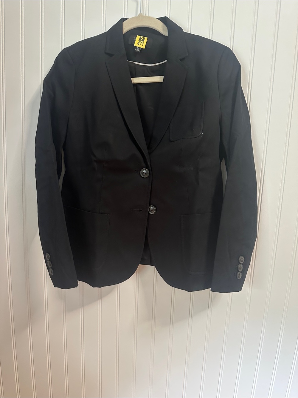 Talbots Black Women's Two-Button Notch Lapel Blazer